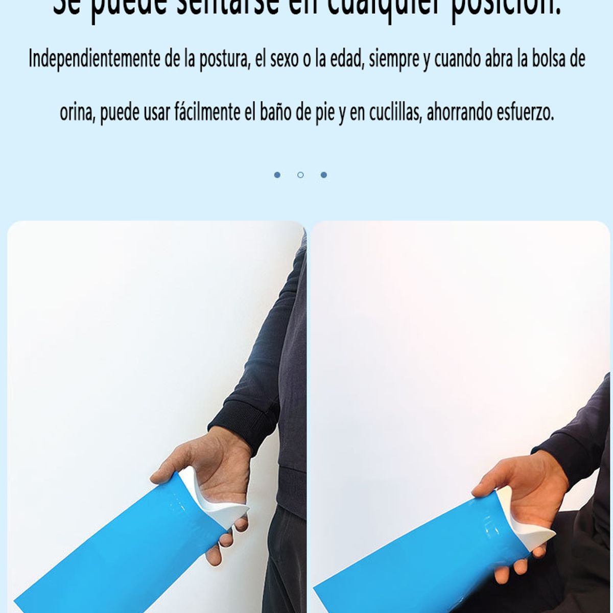 GENERAL - Bolsas de Orina de Emergencia Portátiles Unisex 10pcs Color Celeste