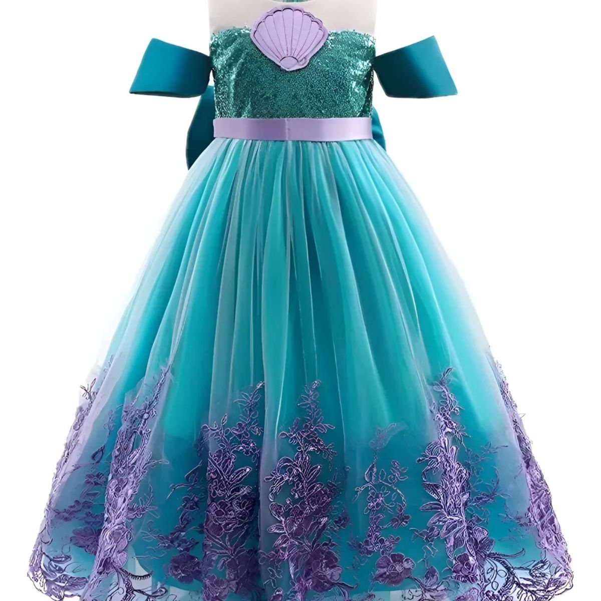 GENERICO - Vestido disfraz princesa sirenita para niña talla 8