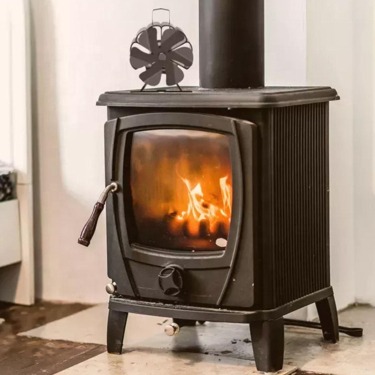 ATURE - Ventilador Estufa A Leña 6 Aspas Chimenea Sin Electricidad