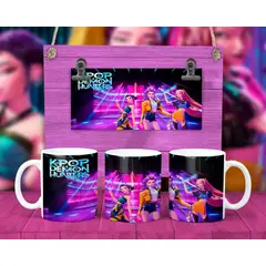 GENERICO - Taza Cerámica 11oz KPOP Demon Hunters Neon Stage Edición Coleccionista