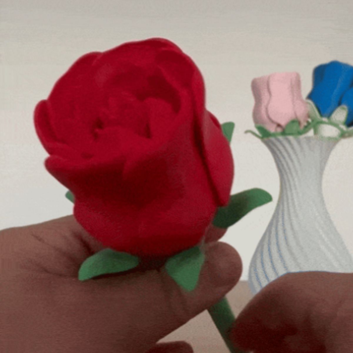 GENERICO - Decoración- Rosa Articulada para San Valentín