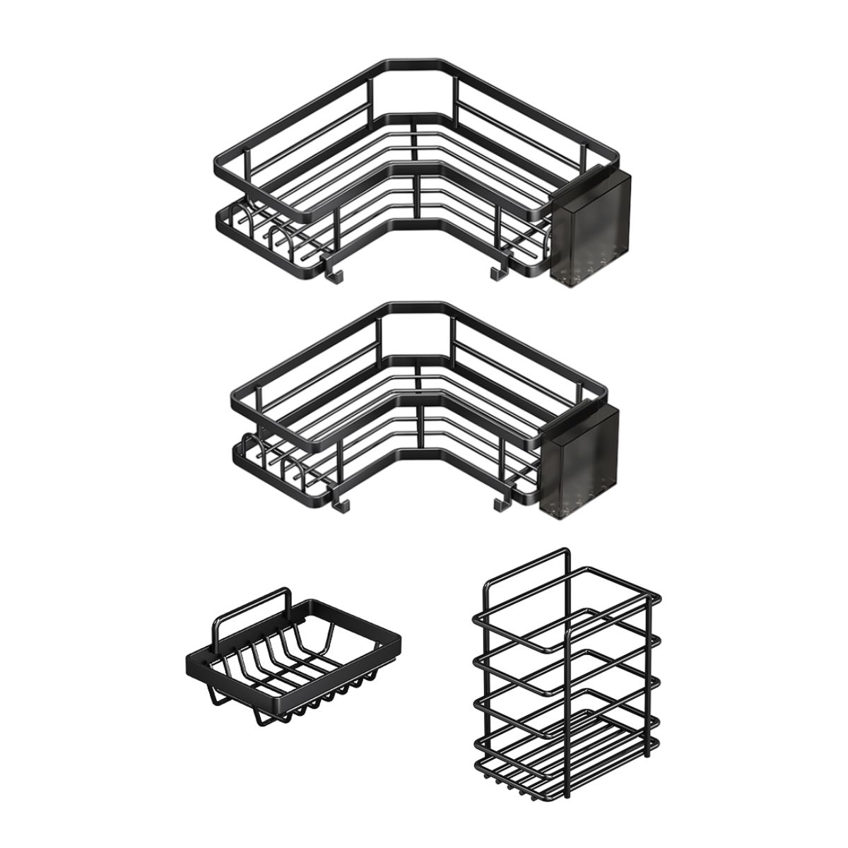 KINDA NICE - Estante De Baño Sin Taladro Metal - Organizador Para Ducha
