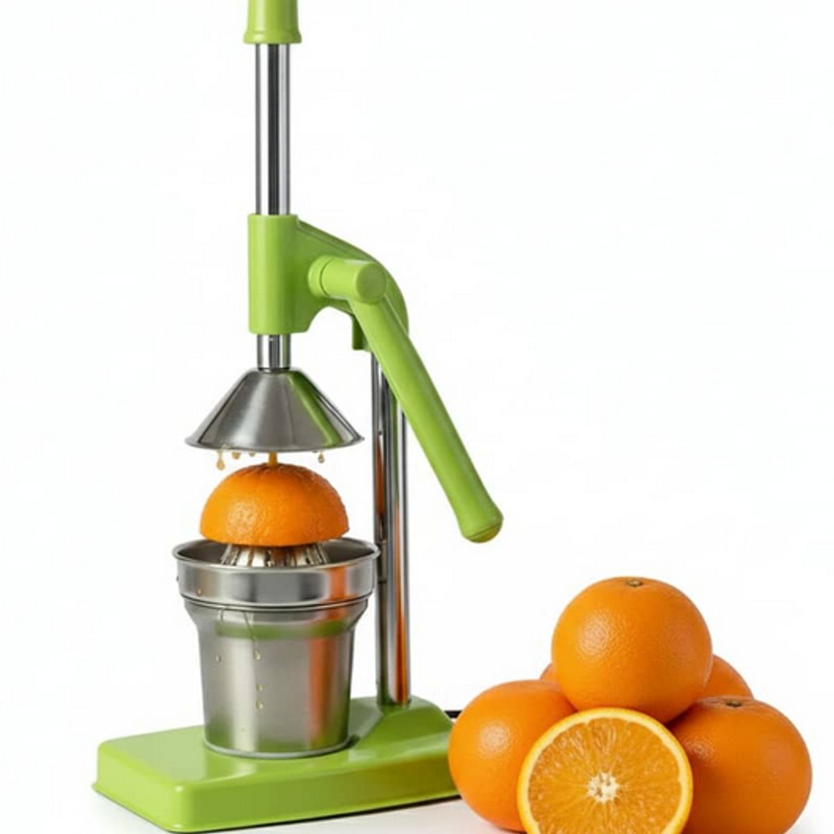 GENERICO - Exprimidor Manual Jugo Extractor Con Palanca Verde