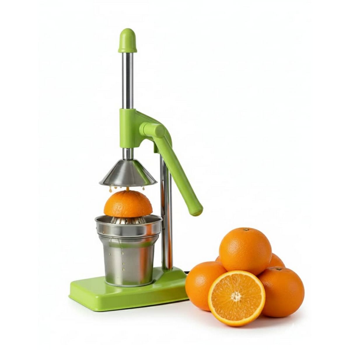 GENERICO - Exprimidor Manual Jugo Extractor Con Palanca Verde