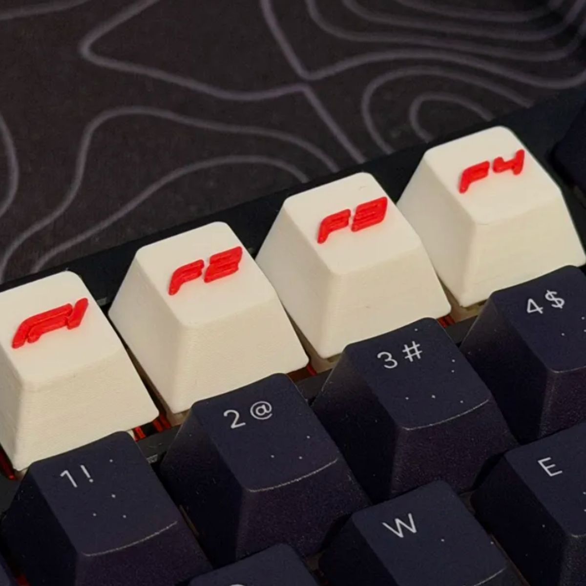 GENERICO - Pack Teclas de Fórmula F1F2F3F4 - Teclado Mecánico