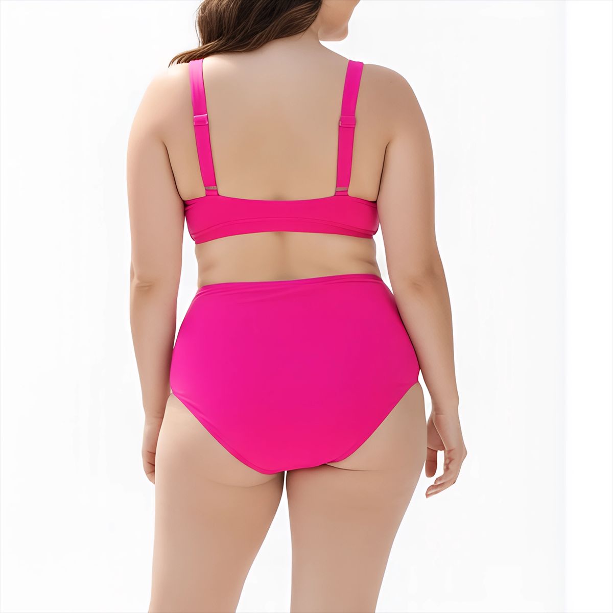 HIPSY SWIMWEAR - Bikini tiro alto escote V colores