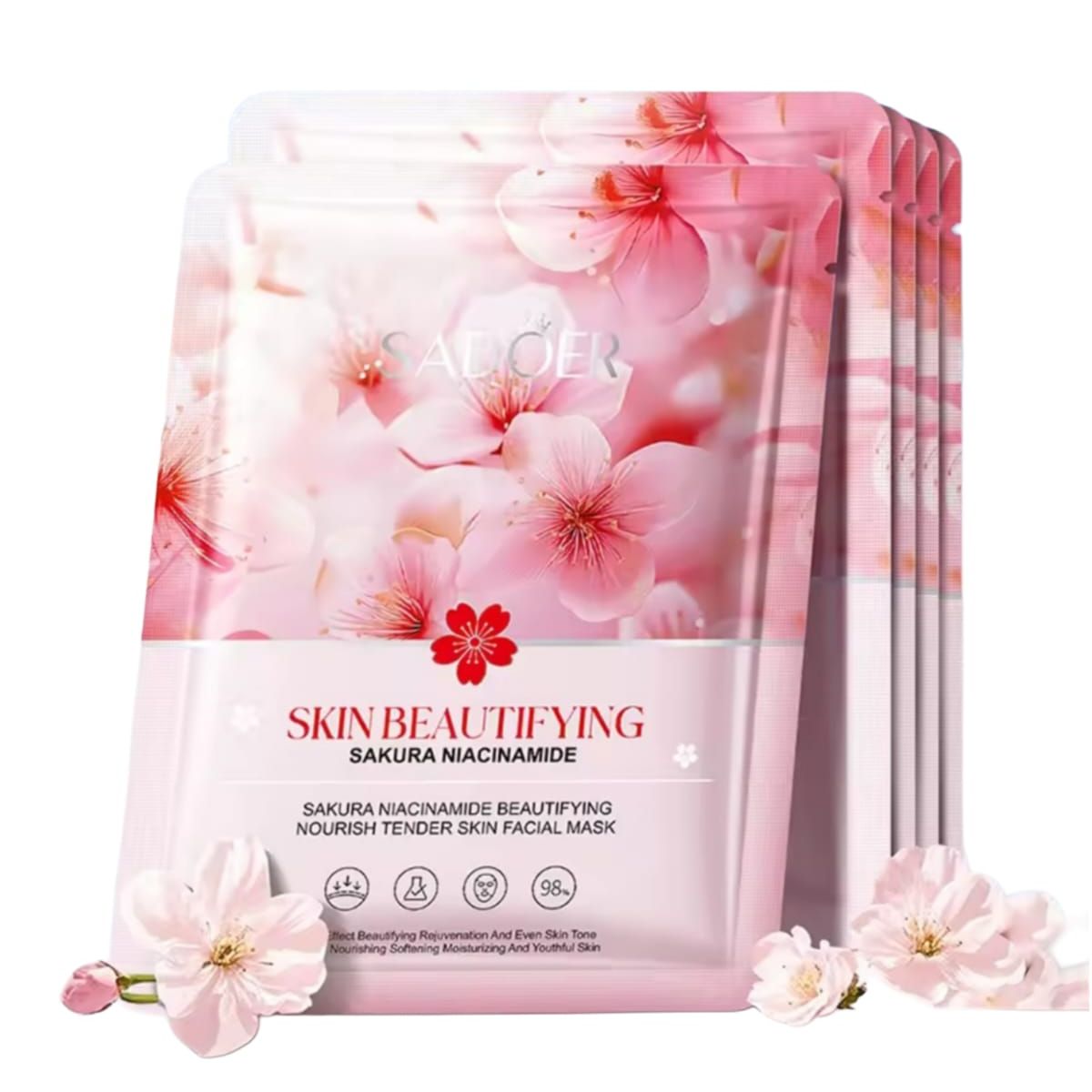 GENERICO - Mascarilla Facial  Sakura Niacinamide  5 unidades