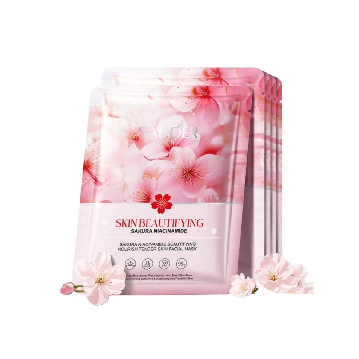 GENERICO - Mascarilla Facial  Sakura Niacinamide  5 unidades