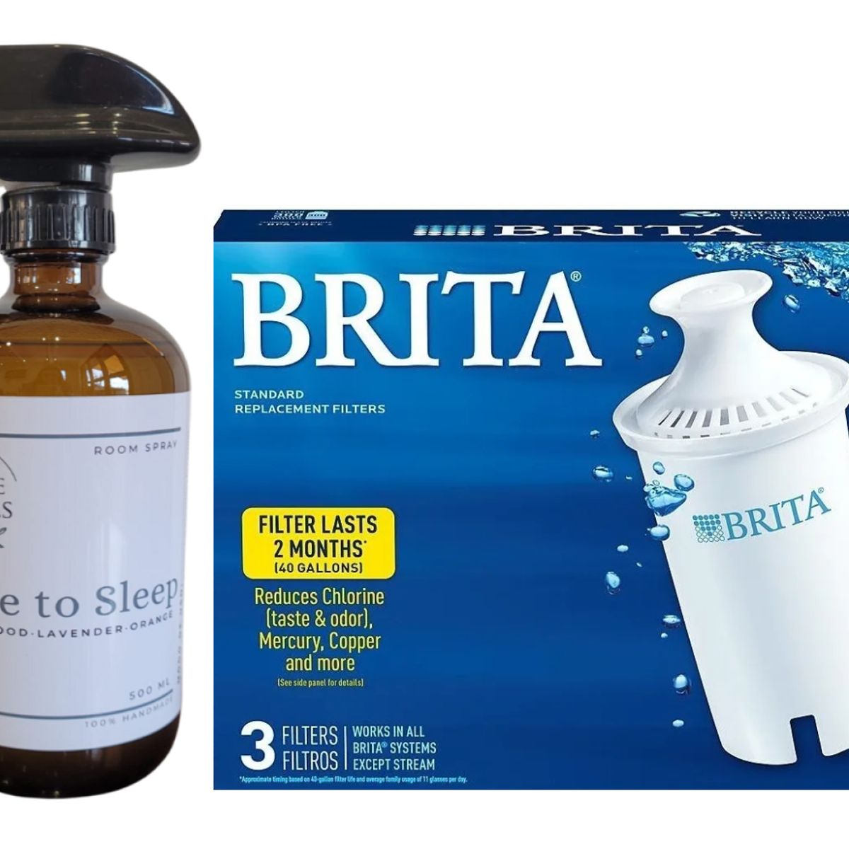 BRITA - Brita Filtro Agua 3 Unid + Bruma Aromatizante Spray 500ml Ts