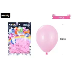 GENERICO - Globos de látex rosa claro mate 35cm 50pcs