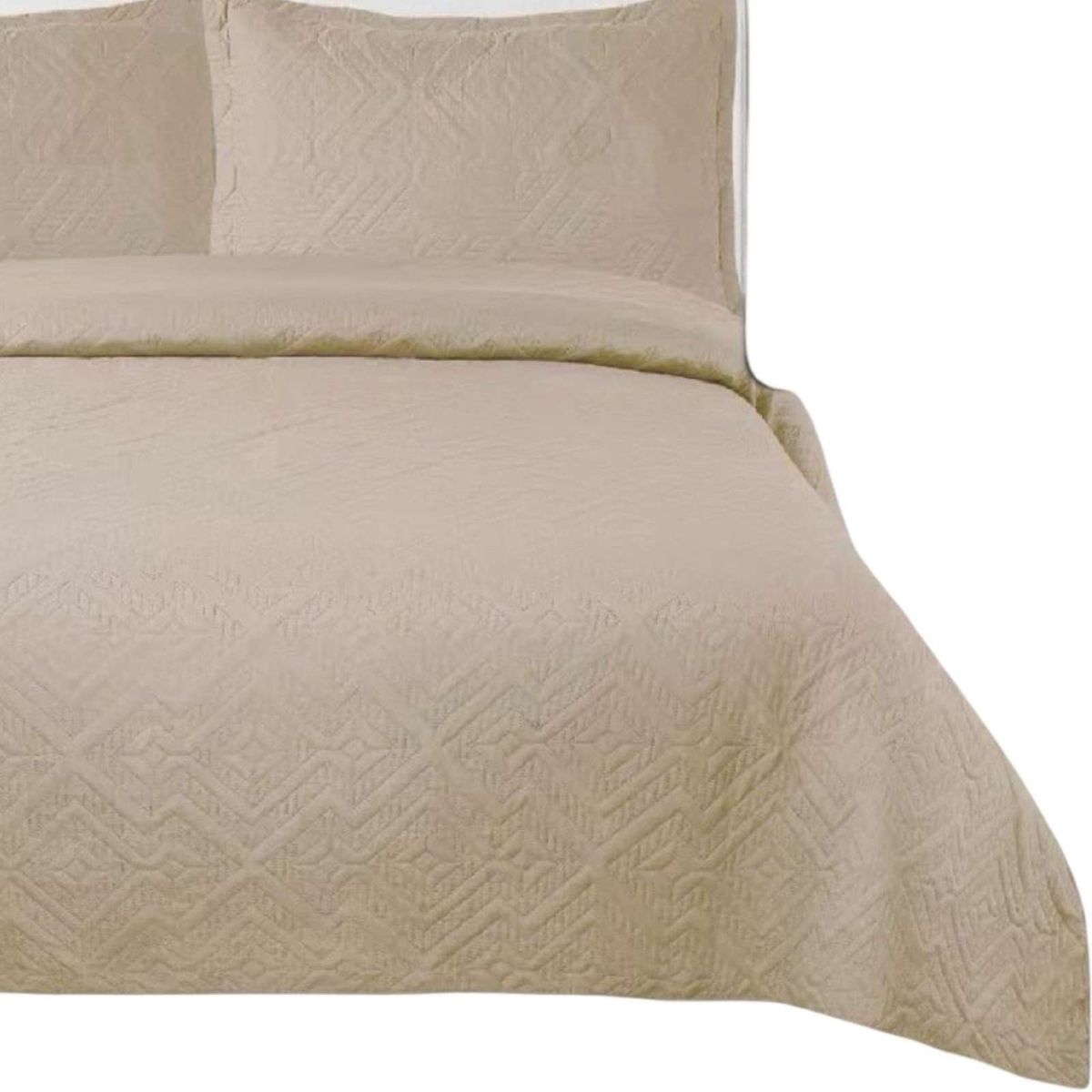 GENERICO - Cubrecama SUPER KING Quilt reversible Elegante
