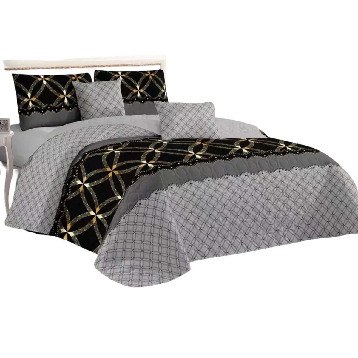 GENERICO - Cubrecama Quilt reversible Elegante y liviano 2 plazas