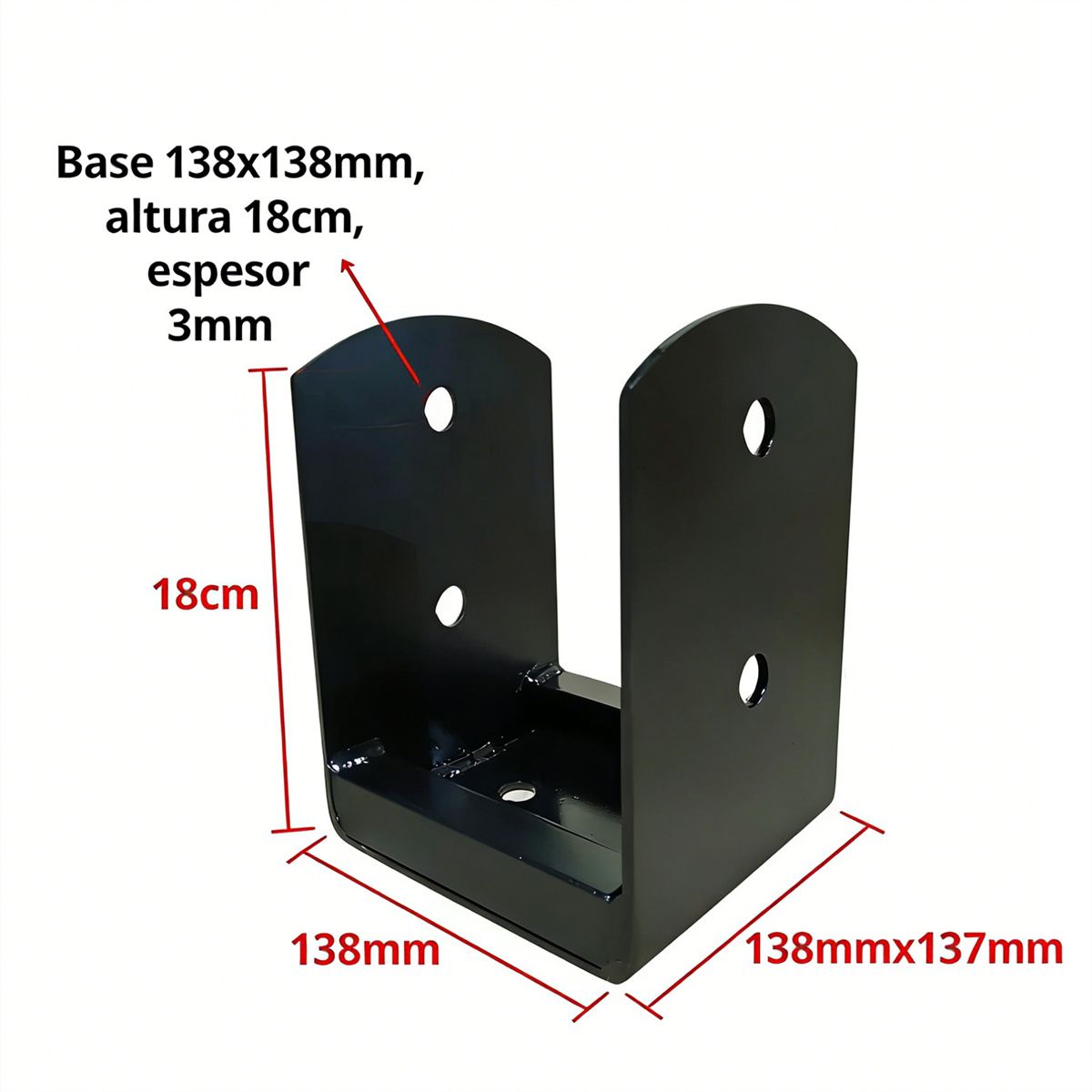 KUANGYE - Base Soporte Anclaje Metálico Para Pilar De Madera 6x6