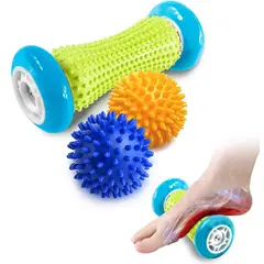 KUANGYE - Masaje Pies Rodillo Y Bola Con Pinchos Para Fascitis Plantar