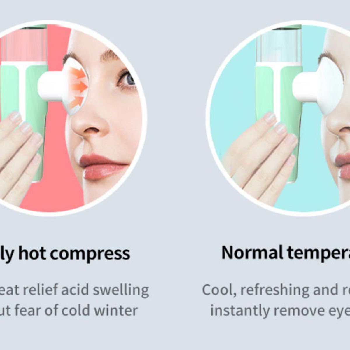 KINDA NICE - Compresa Caliente Para Crema Hidratante Ojos Mano Nano Mist