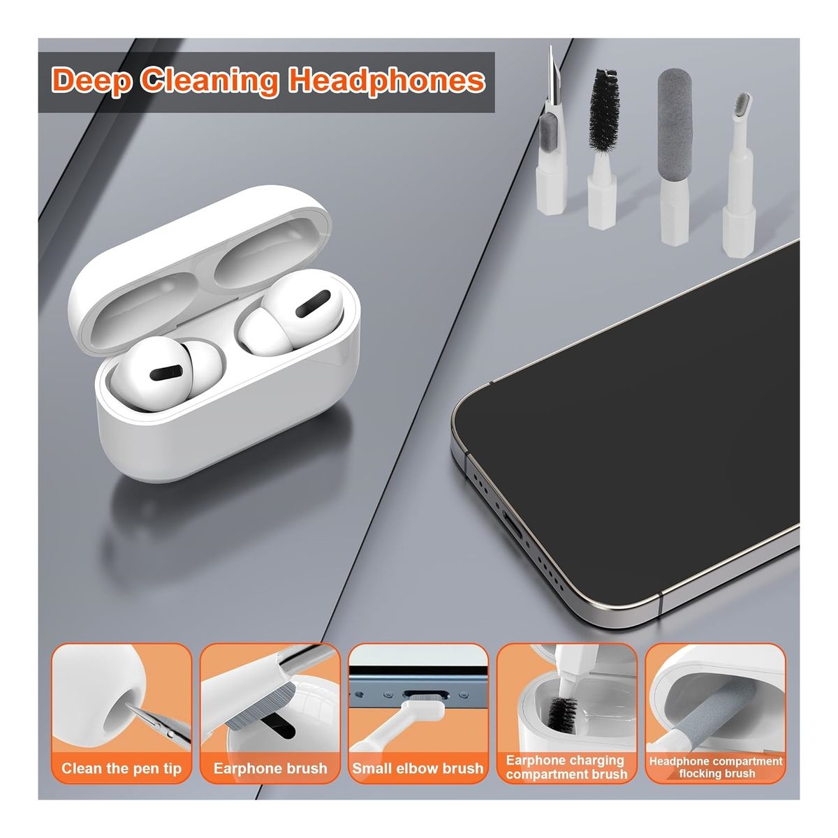 GENERICO - Kit de Limpieza Organizador 20 en 1 con Aspirador Eléctrico Portátil de Mesa