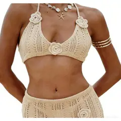 TIOZONEY - Vestido de playa para mujer - Beige