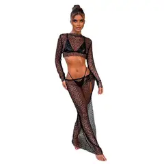 TIOZONEY - Vestido de playa para mujer - Negro