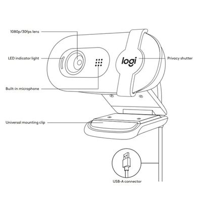 Imagen 2 del producto Webcam Brio 90 Stream Full HD 1080p USB