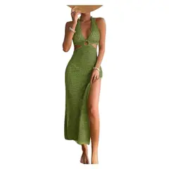 TIOZONEY - Vestido de playa para mujer - Verde