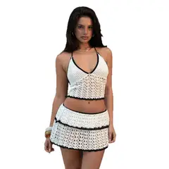 TIOZONEY - Vestido de playa para mujer - Blanco