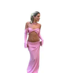 TIOZONEY - Vestido de playa para mujer - Rosado