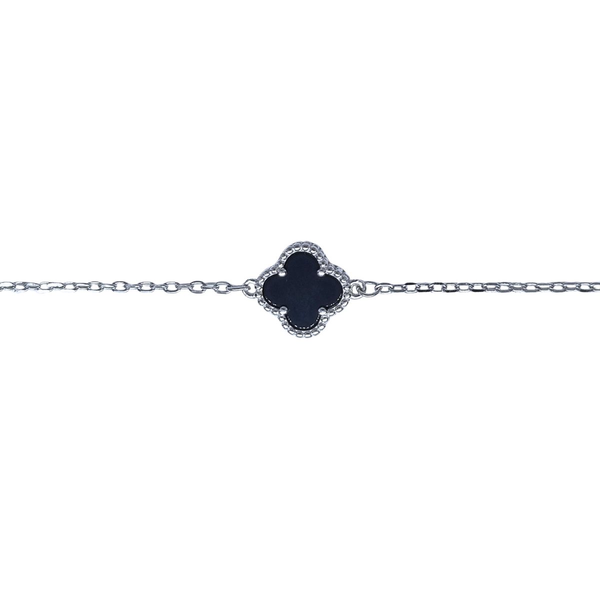 JOYAS LANDEROS - Pulsera Trébol con Nacar Plata 925 19cm