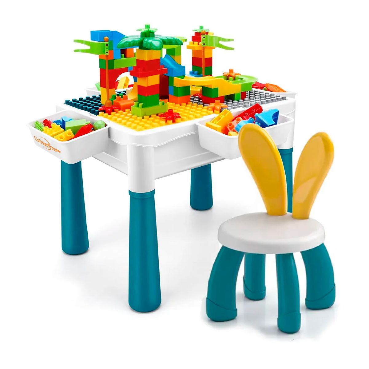 ESHOPANGIE - Mesa Didactica De Bloques Construcción Mas Silla