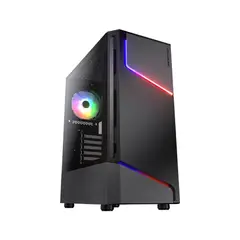 COUGAR GAMING - Gabinete Gamer Cougar MX360 RGB, Mid-Tower, Vidrio Templado, 1 Ventilador, Negro