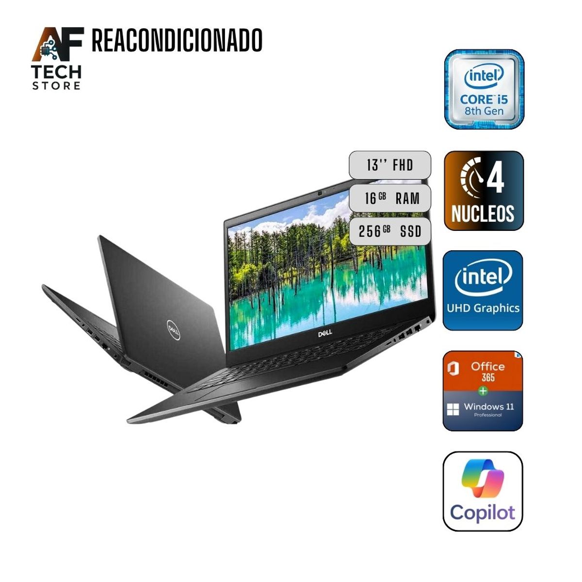 DELL - Notebook DELL 5400 I5 8th 16GB 256GB - Win11+Office - Reacondicionado Profesional