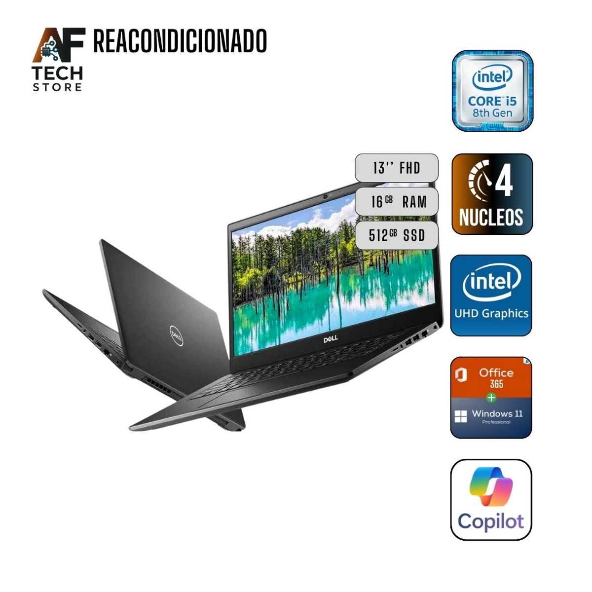 DELL - Notebook DELL 5400 I5 8th 16GB 512GB - Win11+Office - Reacondicionado Profesional