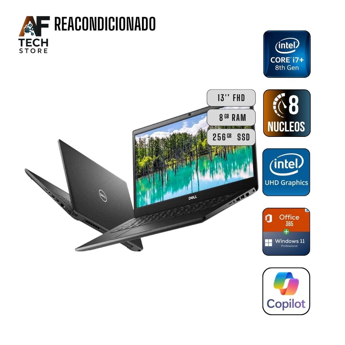 DELL - Notebook DELL 5400 I7 8th 8GB 256GB - Win11+Office - Reacondicionado Profesional