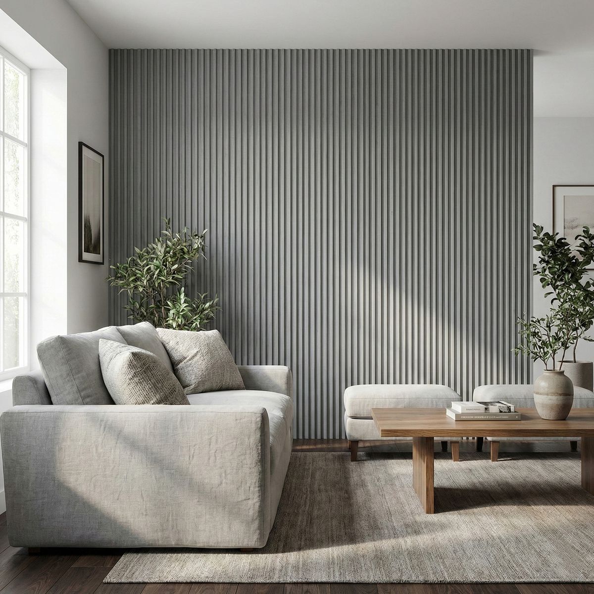 JOYTEK - Caja Wall Panel PVC Gris Grafito 240x16 cm 3.84 m² (10 Paneles)