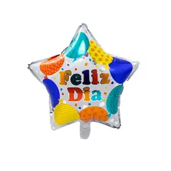 GENERICO - GLOBO METALICO 18 FELIZ DIA GLOBITOS X50 UNI
