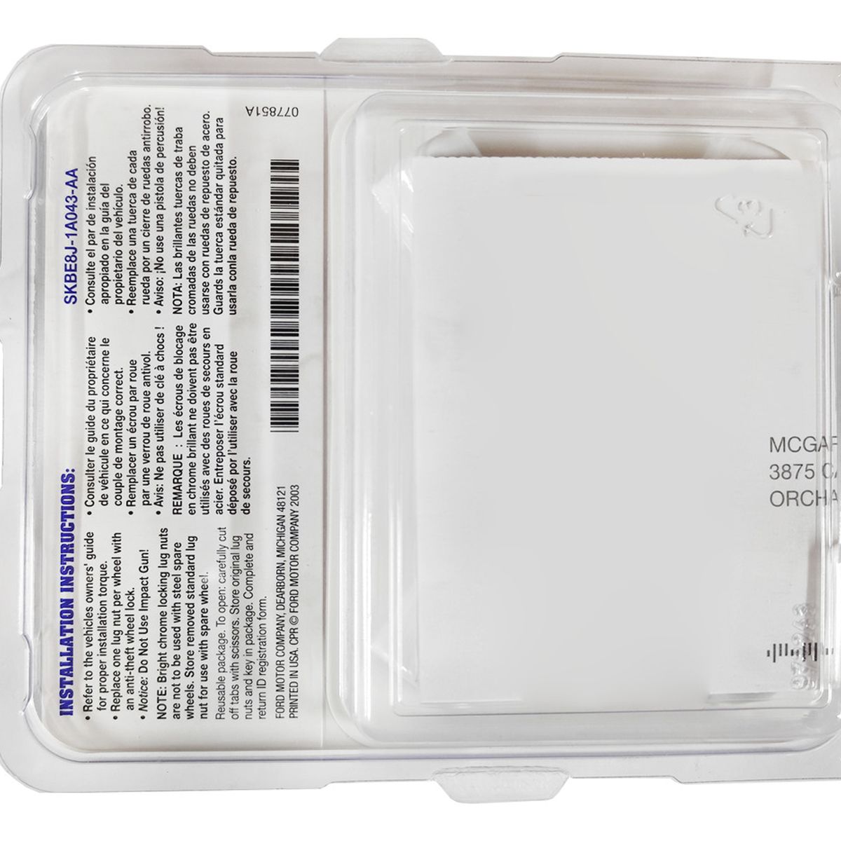 FORD - Tuerca De Seguridad Ford Escape (2020 - 2024)