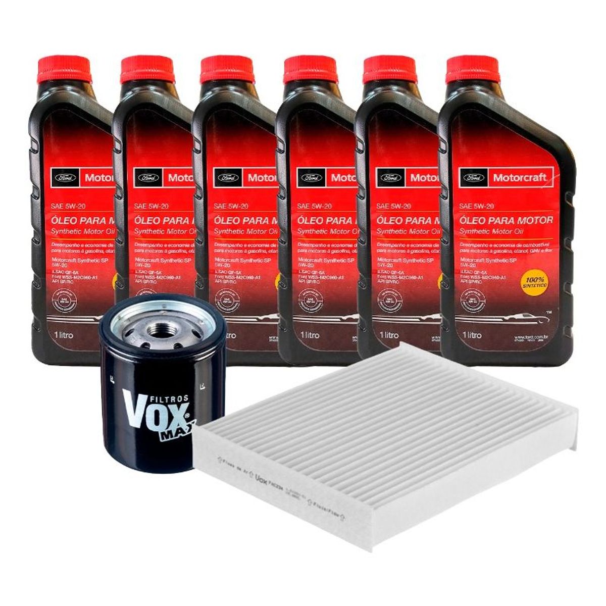 GENERICO - Kit Mantención Ford Escape 2.5 Aceite+filtros(ac,po)