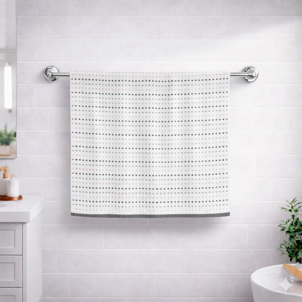 NAUTICA - Toalla de Baño Stripe Nautica Home 100% algodón76x137cm white