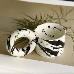 SANTU HOME & DECO - Tazon Mug Cerámica Tinta Donuts 250ml