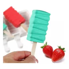 PASTELERIUSCL - Moldes De Silicona Para Helados Molde Paletas Helado 8c 446 Molde Helado Moldes + 50 Paletas Madera