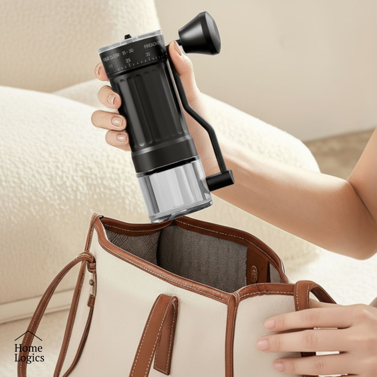 HOME LOGICS - Molinillo Manual De Café Con Grosor Regulable Home Logics Kiosclub
