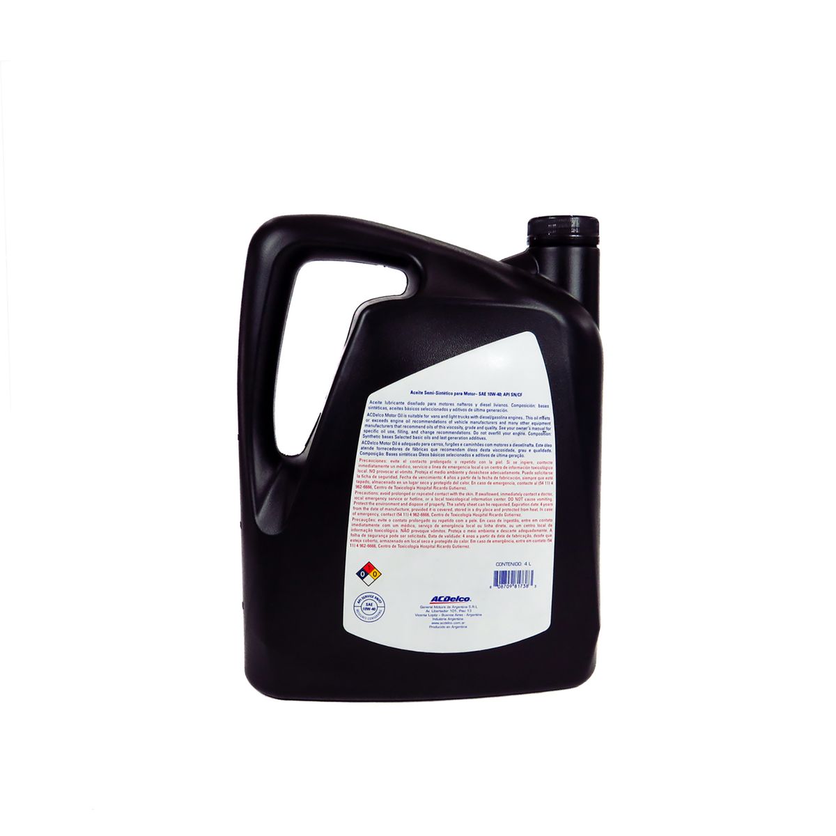 ADELCO - ACEITE MOTOR ACDelco 10W40 SN 4L (PN 965140)