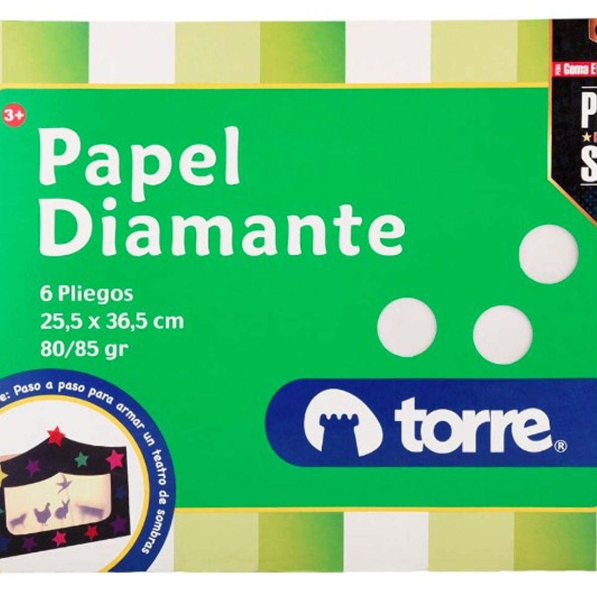 TORRE - Carpeta Papel Diamante Vegetal 26 x 37 cms 6 Hojas