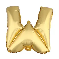 GENERICO - GLOBO METALICO 26 DORADO LETRA W X1 UNI