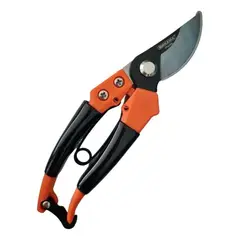 METALFER - Tijera Para Podar - 8 Pulgadas - Makawa Color Negro/naranja