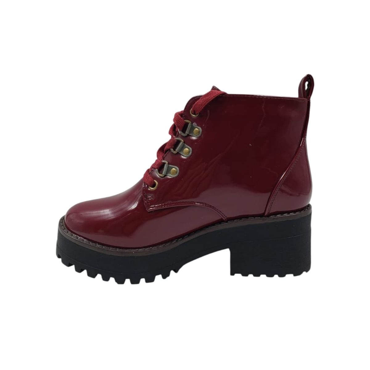 HERIEL - Botin Burdeos Plataforma Mujer
