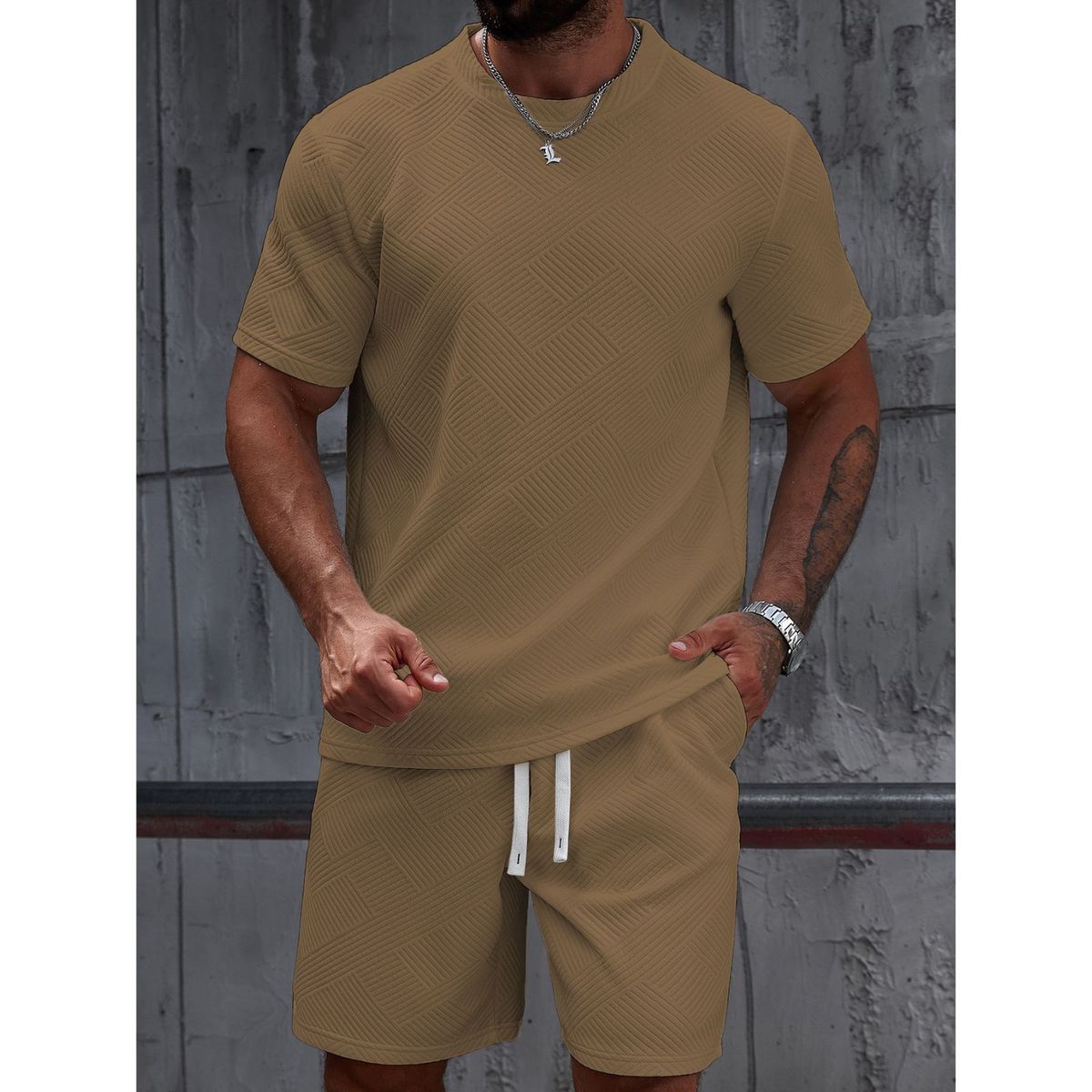 LIKE SHOP - Conjunto Hombre Short y Polera Tendencia Urbana 0271