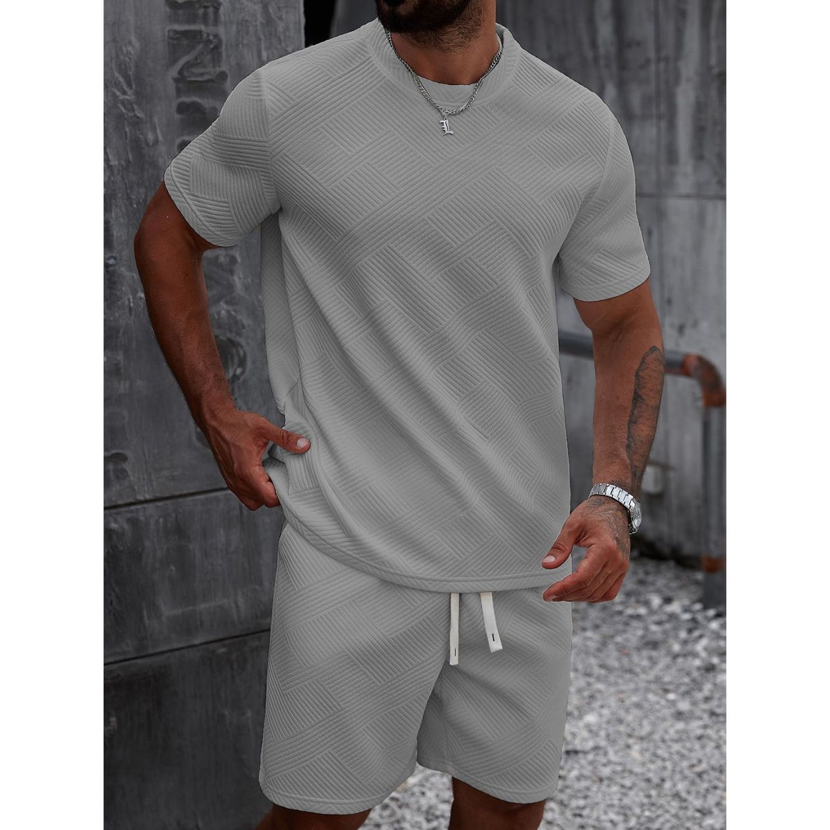 LIKE SHOP - Conjunto Hombre Short y Polera Tendencia Urbana 0271