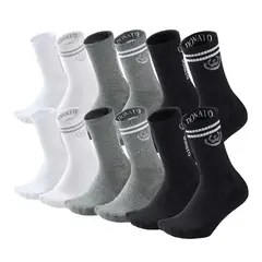 GIOVACCHINO - Pack de 12 Calcetines Largos Deportivos Algodón Acolchonado Mujer