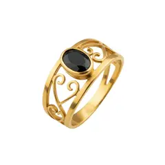 JB JOYAS BARON - Anillo Oro 18kt Filigrana Oval Circonita