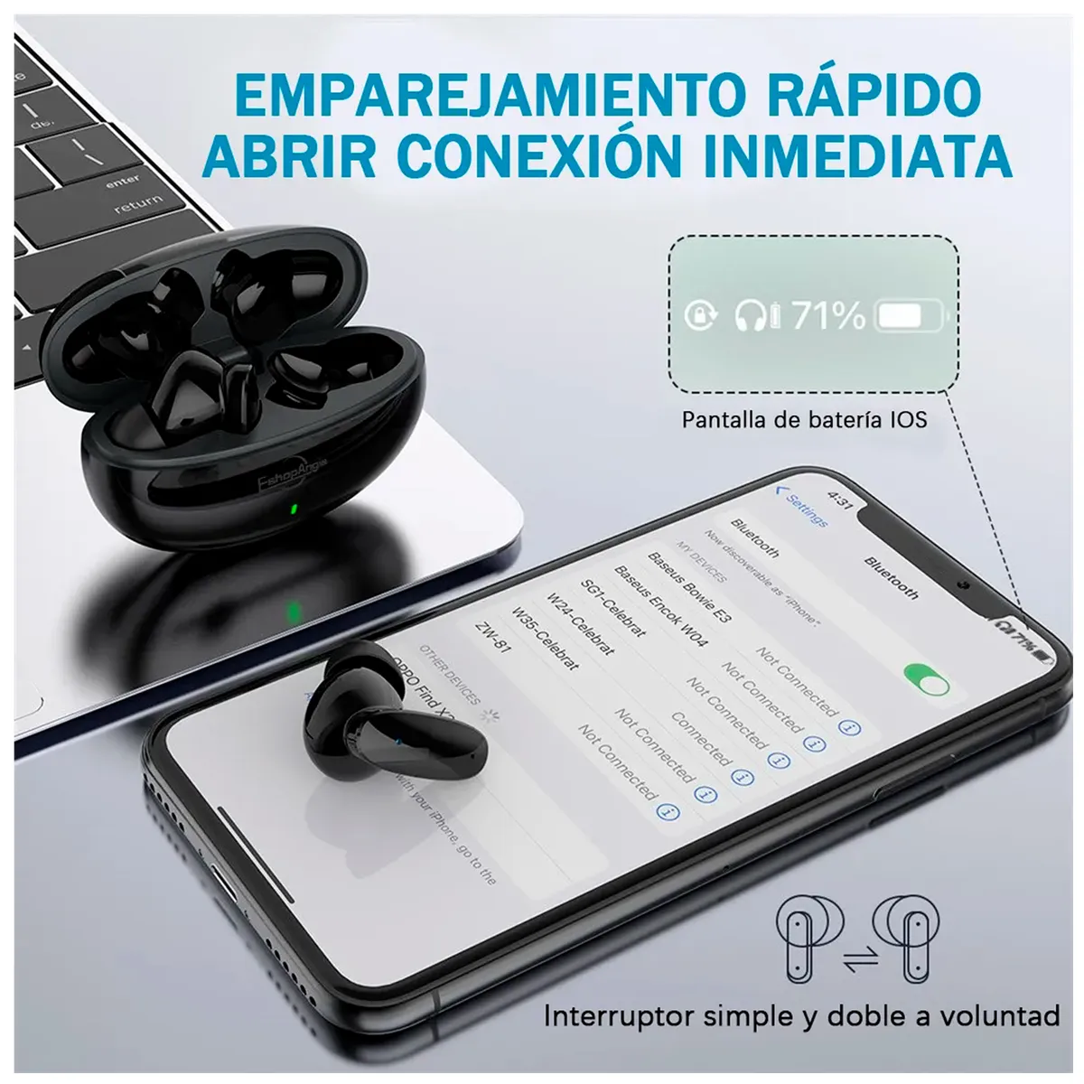 OFERTABKN - Audífonos Inalámbricos Bluetooth S90 Manos Libre Auriculares